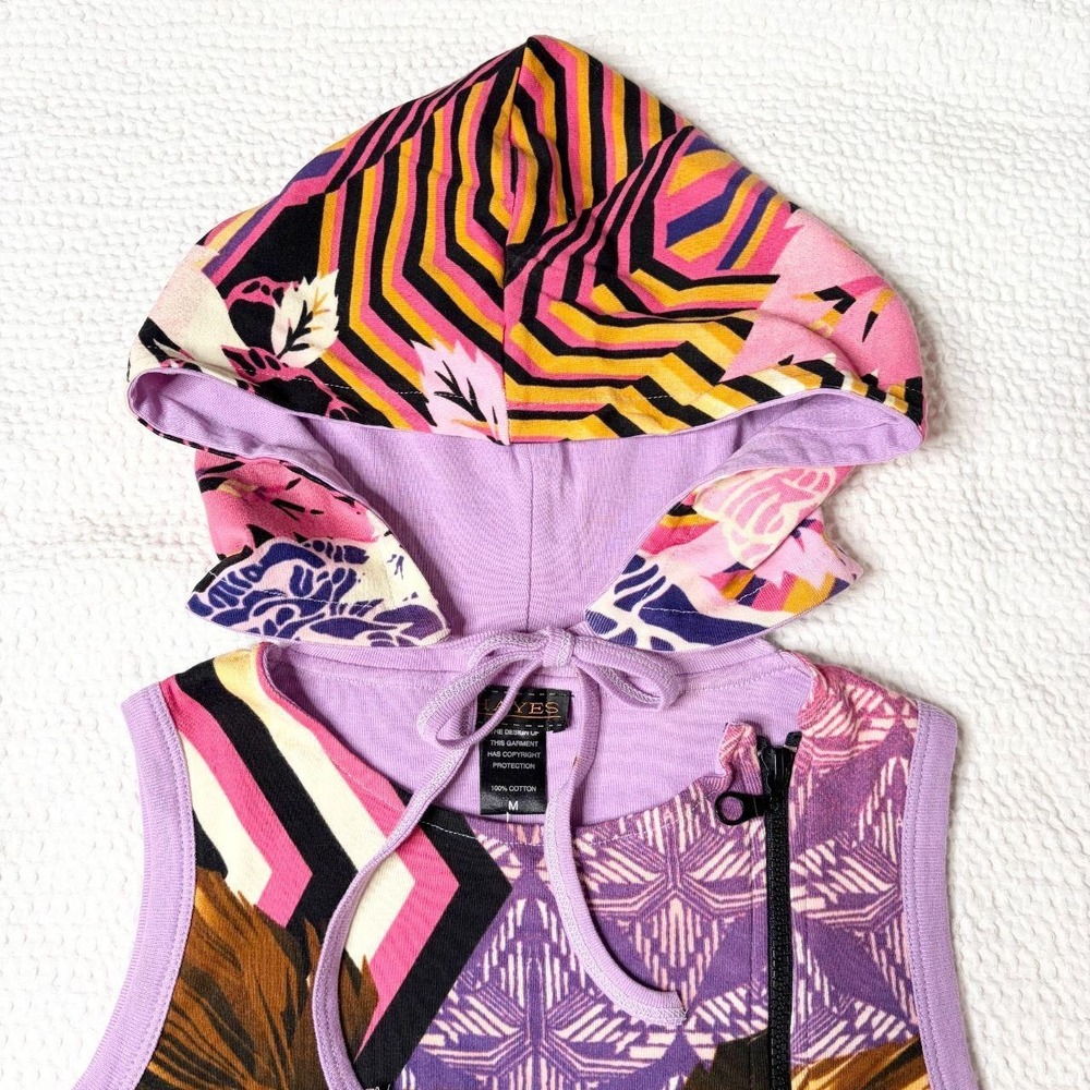 deadstock Hayes rare hooded graphic mini dress - Picture 3 of 8